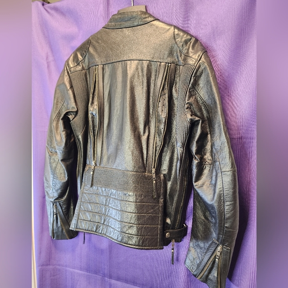 Harley-Davidson Men's Vintage Leather Motorcycle Jacket Size Medium - Picture 12 of 16